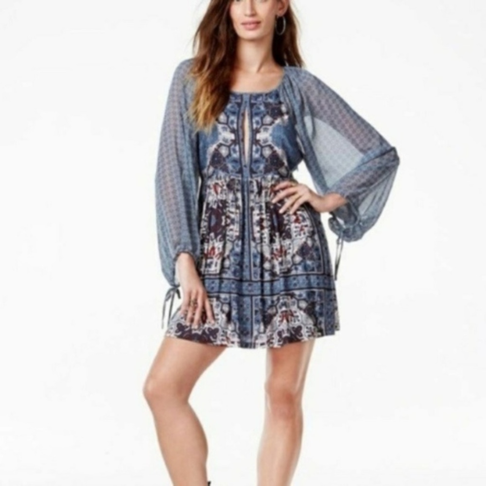 Free People Women's Babydoll Dress Blue Size 4